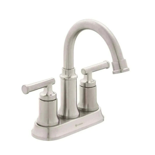 Glacier Bay Oswell 4 in. Centerset High-Arc Bathroom Faucet in Brushed Nickel