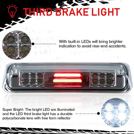 Youxmoto High Mount Light LED 3rd Brake Light Rear Cargo Lamp Waterproof