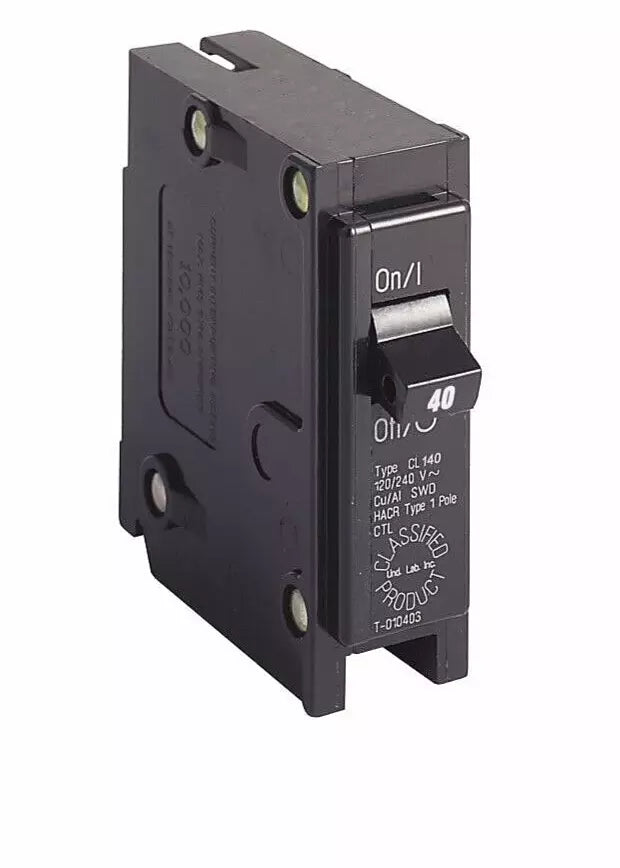 EATON CL140 40 AMP Single Pole Circuit breaker Plug In 2 Pack New