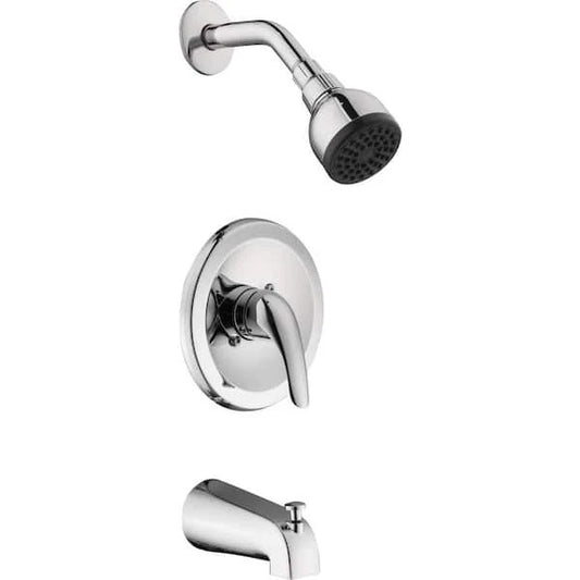 Delta Foundations Single-Handle,Spray Tub and Shower Faucet in Chrome Finish