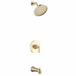 GLACIER BAY OSWELL 1 SPRAY SINGLE HANDLE TUB AND SHOWER 1005 212 992 MATTE GOLD