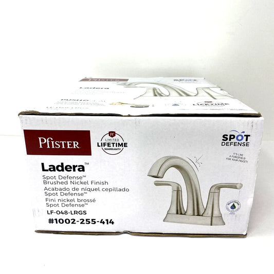 Pfister LF-048-LRGS Ladera 4in. Centerset Bathroom Faucet Defense Brushed Nickel