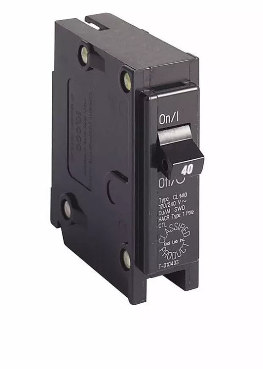 EATON CL140 40 AMP Single Pole Circuit breaker Plug In 2 Pack New