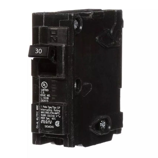 Siemens Q130 1-Pole 30-Amp 120/240V Plug-In Circuit Breaker New