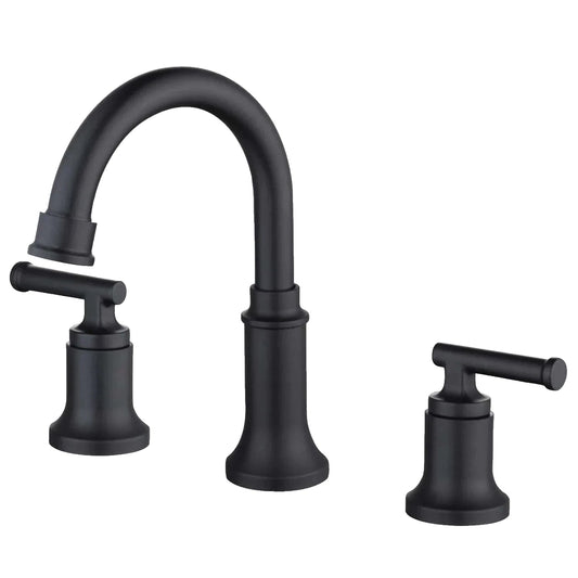 Glacier Bay Oswell 8 in. Widespread Double-Handle Bathroom Faucet Matte Black