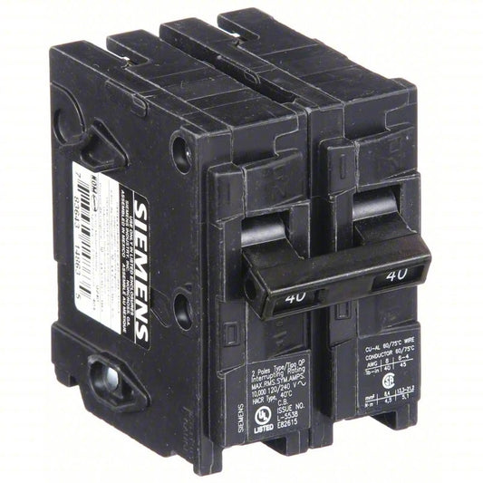 Siemens Q240 Circuit Breakers 2 Pole 40A 120/240V Type QP Plug In 2 Pack New