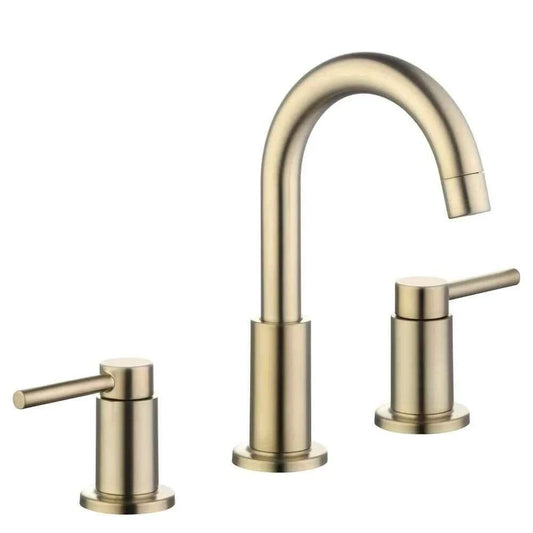 Glacier Bay Dorind 8 in. Widespread 2-Handle High-Arc Bathroom Faucet Matte Gold