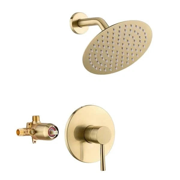 Sumerain S3221BG1 Brushed Gold Modern Single-Handle 1-Spray Shower Faucet