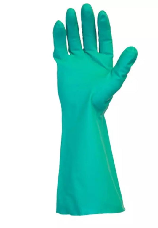 Safety Zone Green Premium Small Nitrile Glove 11mil Unlined 13" Long 12 Pack