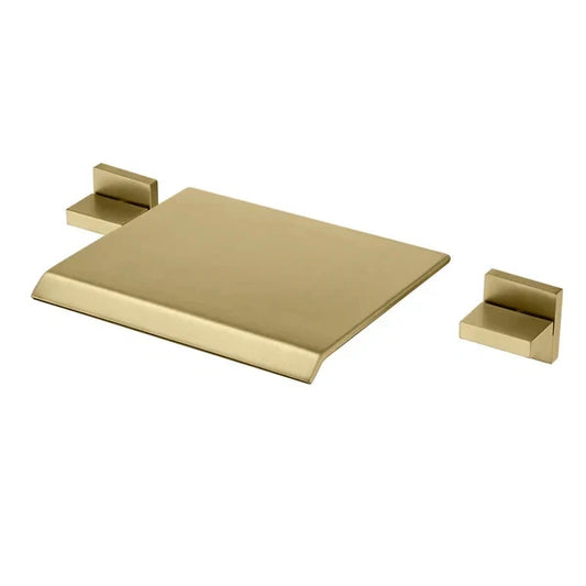 Sumerain 2 Handle Waterfall Roman Tub Faucet/Filler – Brushed Gold - S2150W-BG